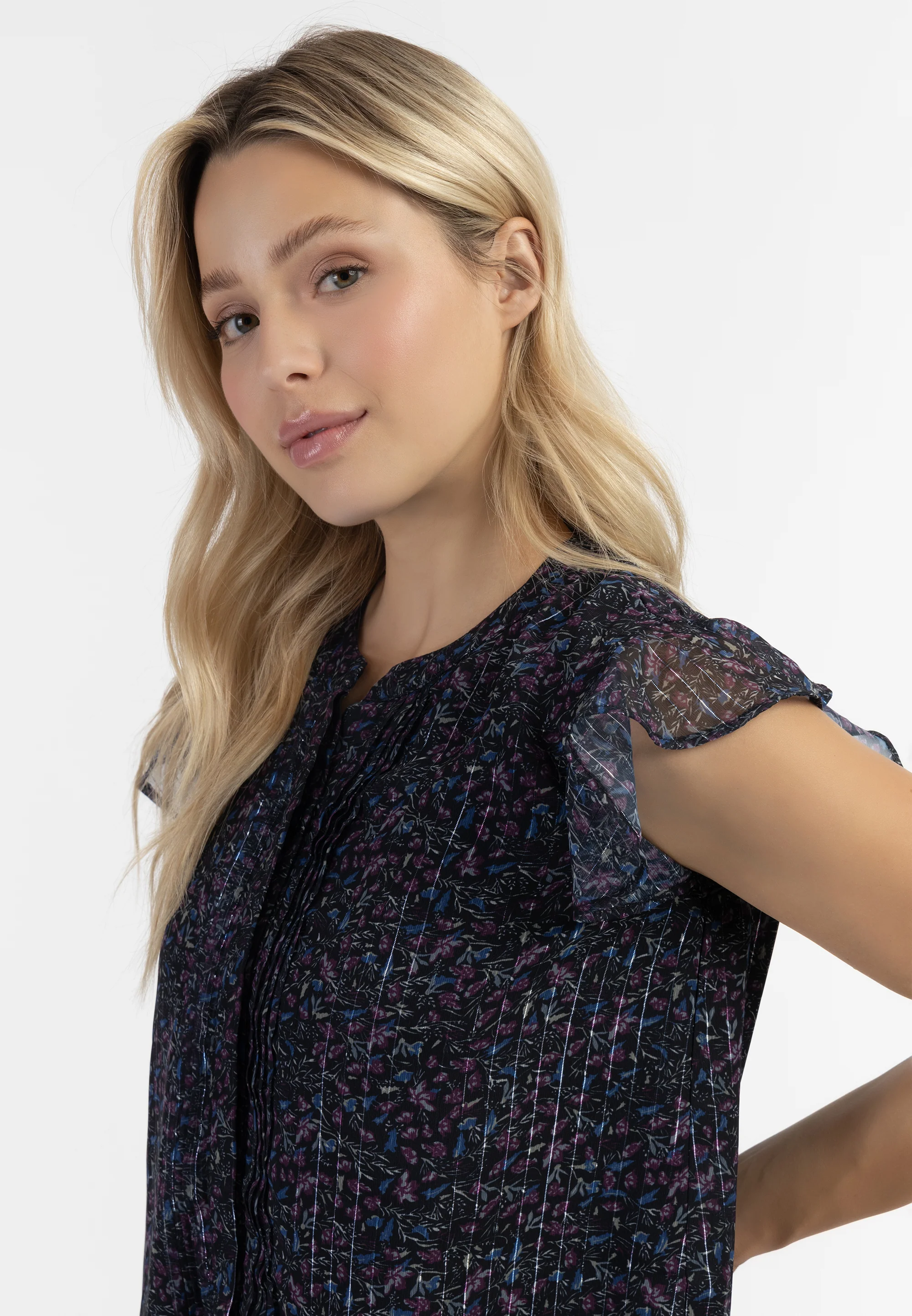 DreiMaster Vintage Women's Blouse Shirt With Ruffle Sleeves - Image 5