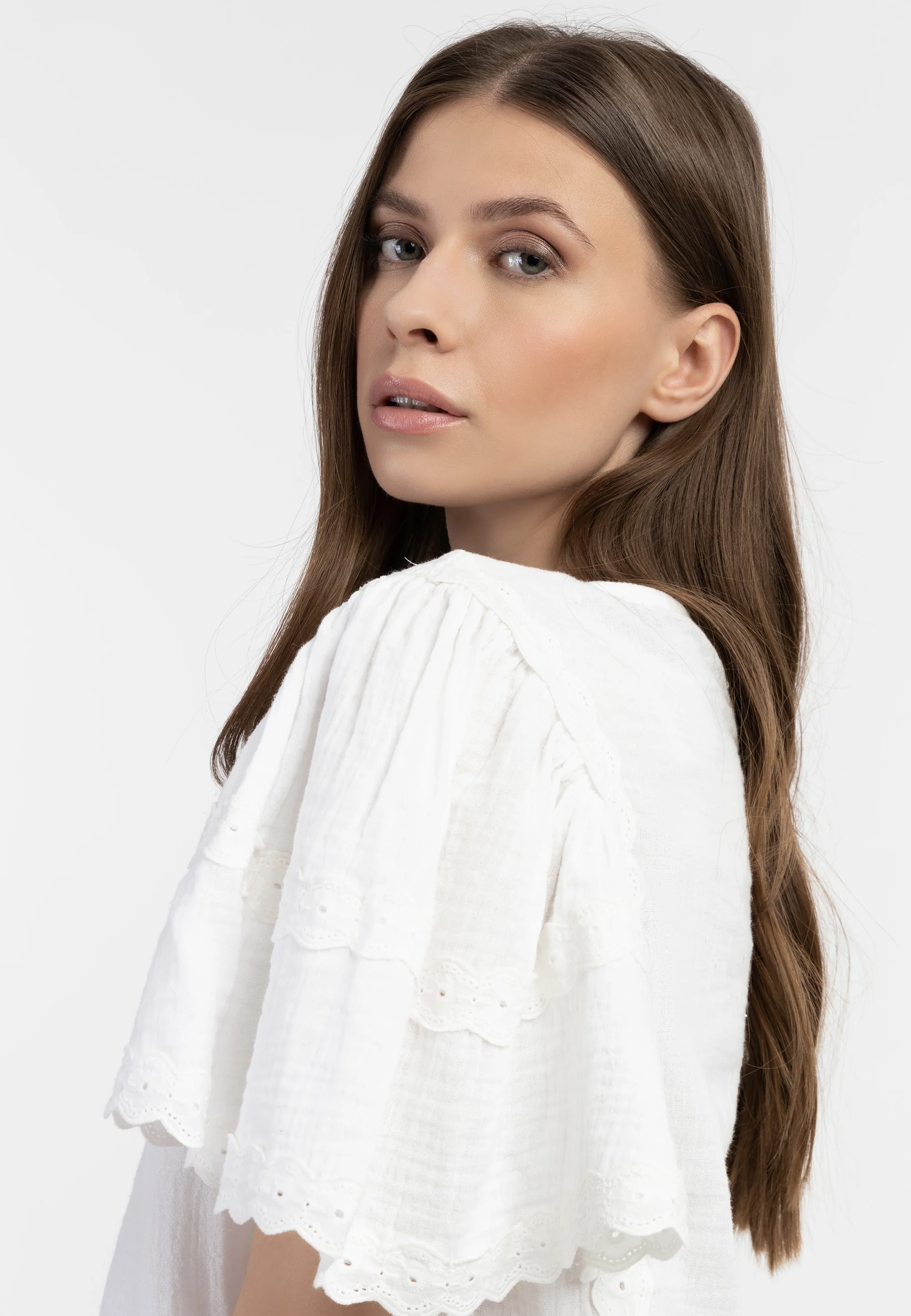 DreiMaster Vintage Women's Blouse Shirt With Lace - Image 5