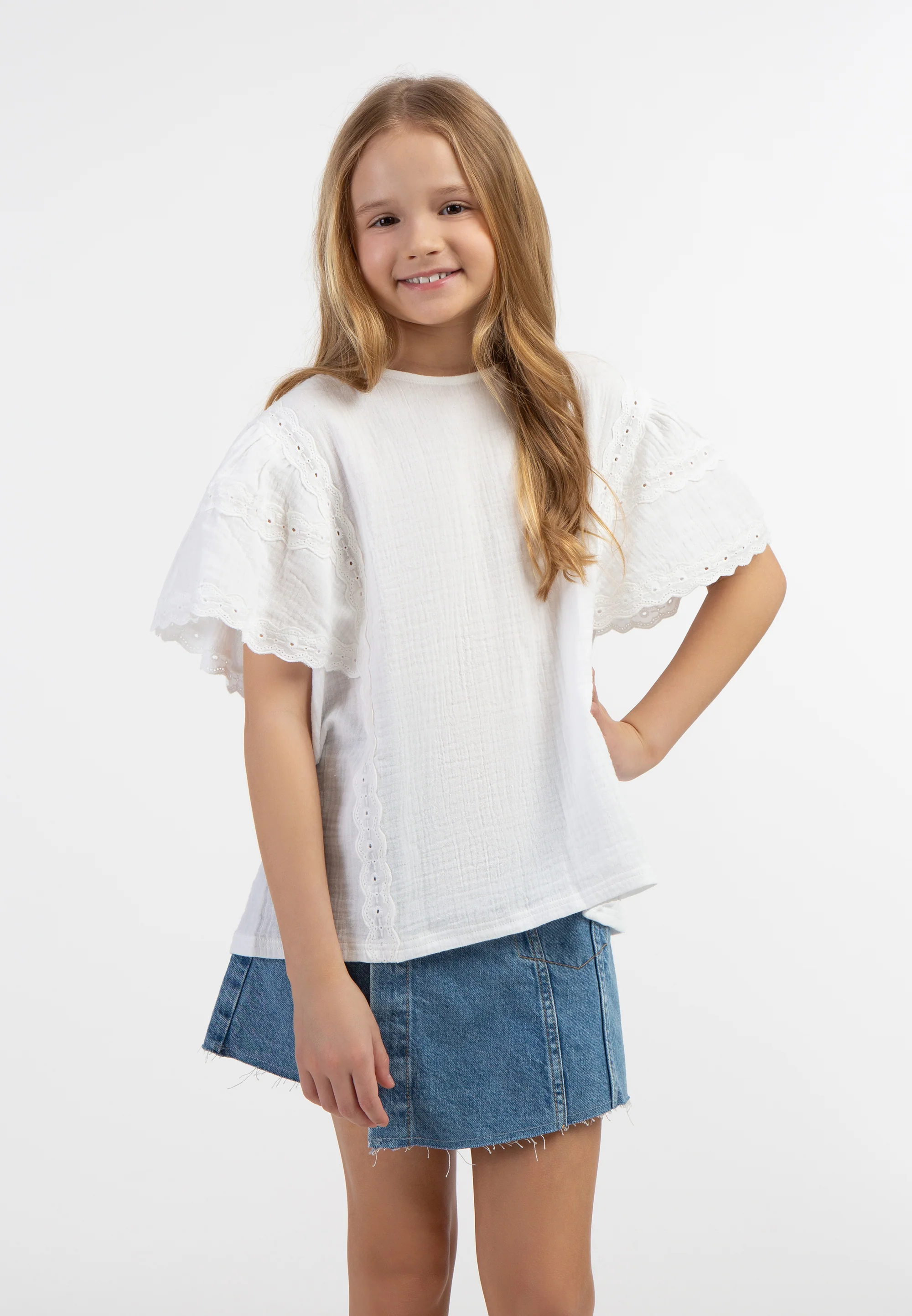 DreiMaster Blouse Shirt With Lace - Image 3