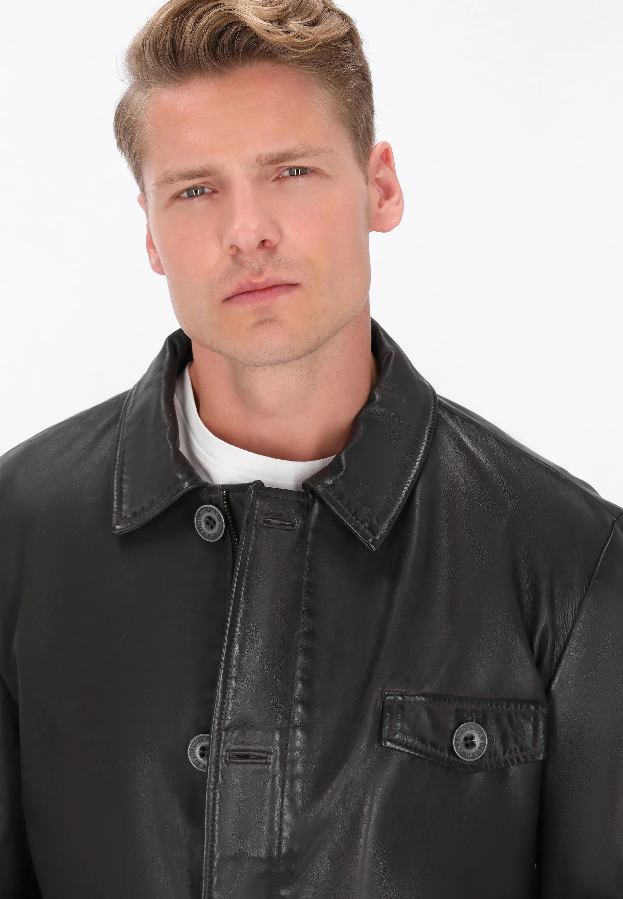 DreiMaster Vintage Men's Leather Jacket - Image 10