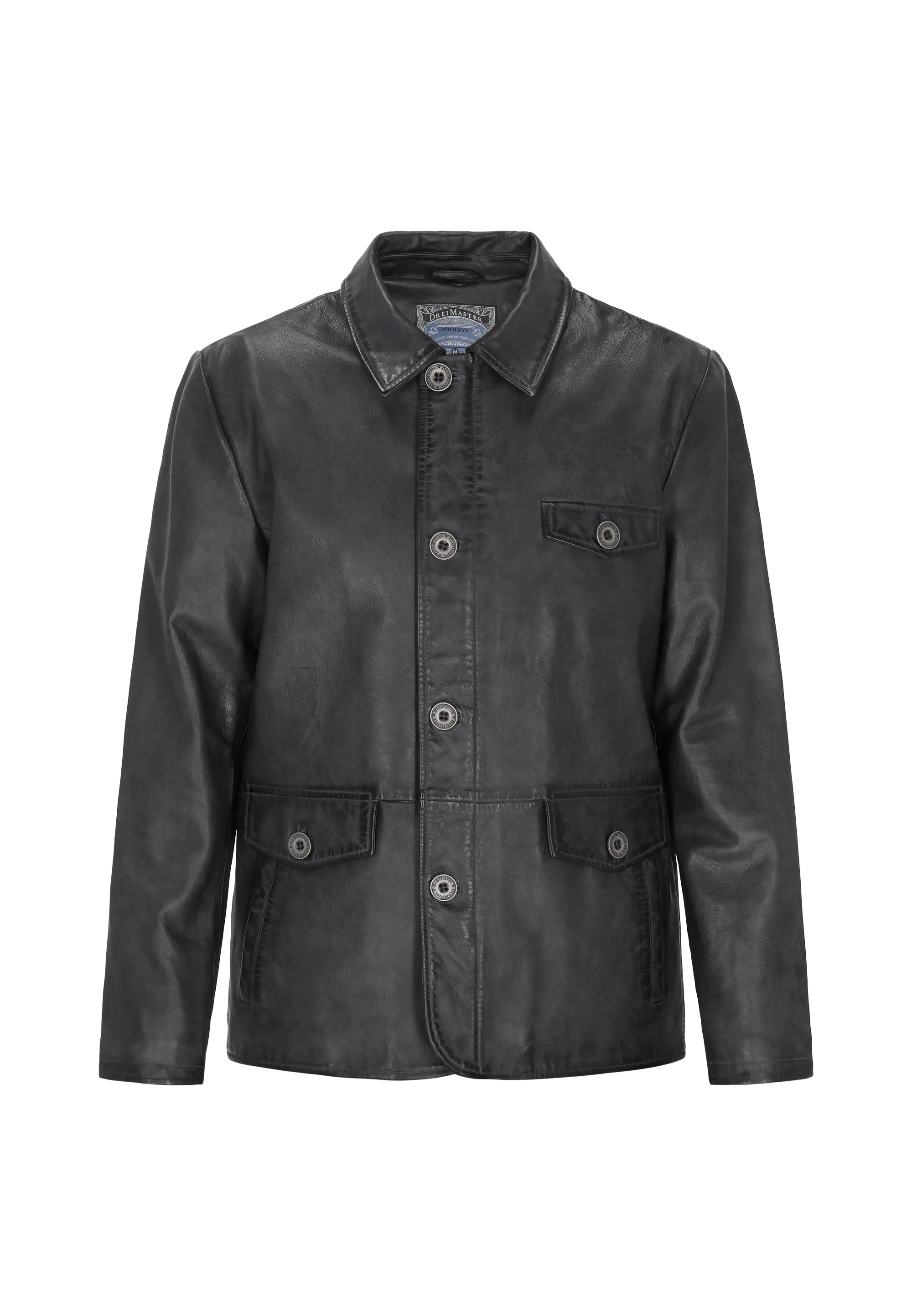 DreiMaster Vintage Men's Leather Jacket - Image 12