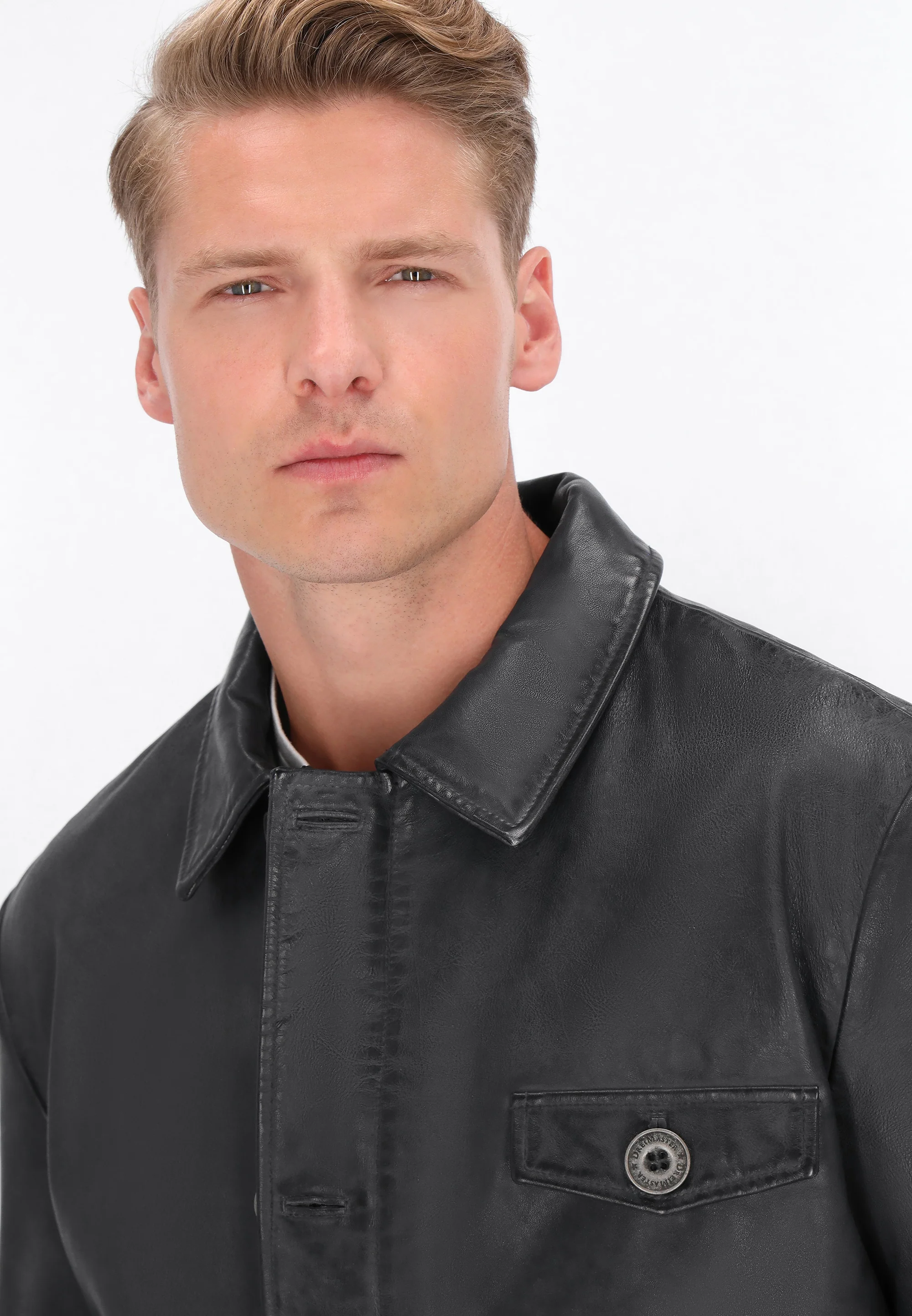 DreiMaster Vintage Men's Leather Jacket - Image 15