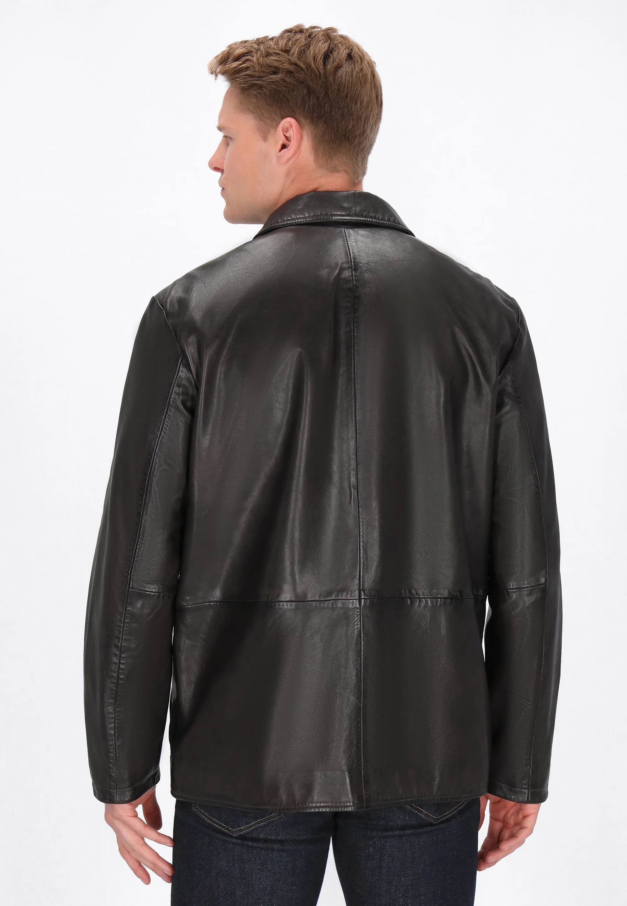 DreiMaster Vintage Men's Leather Jacket - Image 9