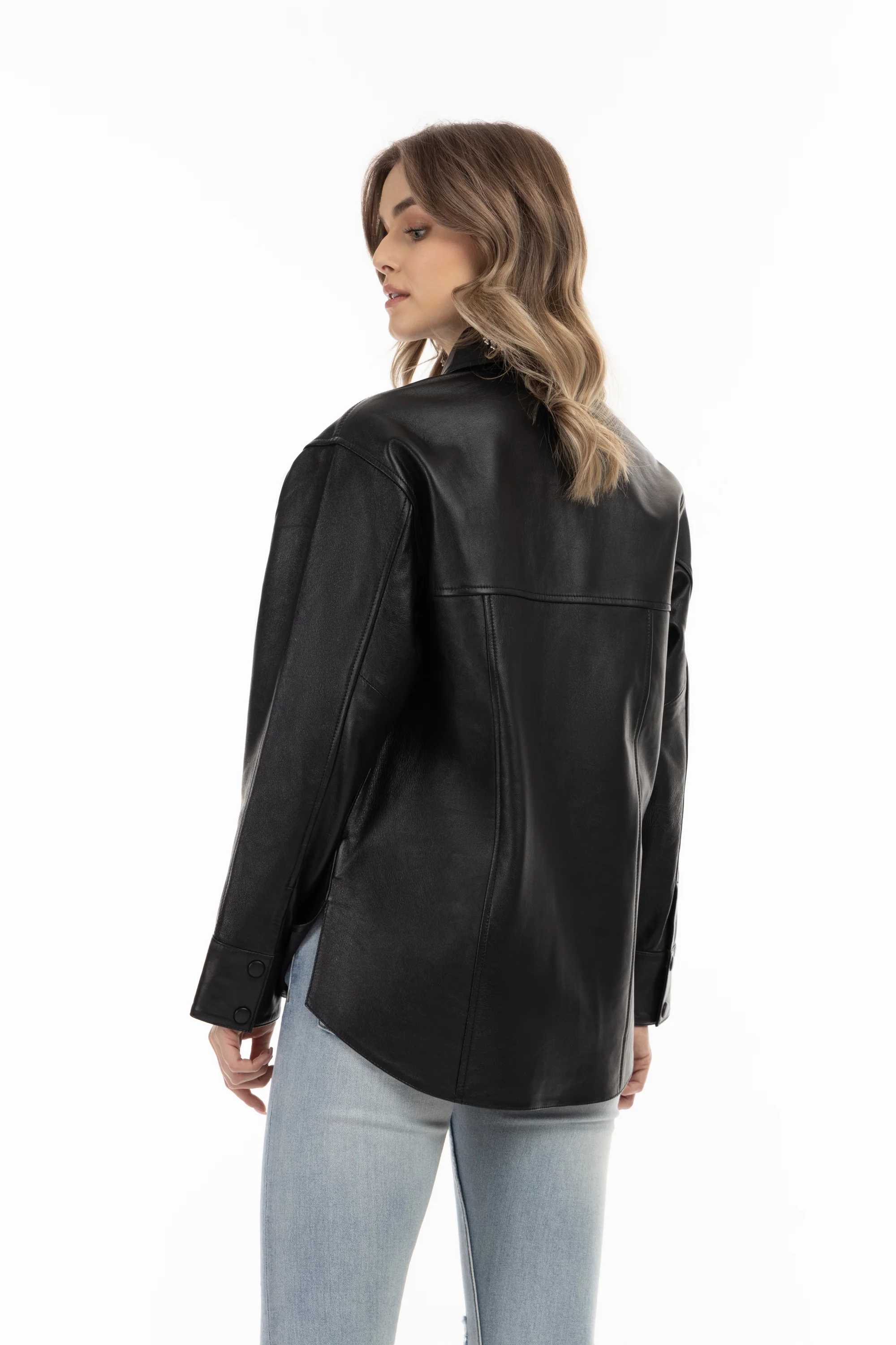 DreiMaster Vintage Women's Leather Shirt - Image 4