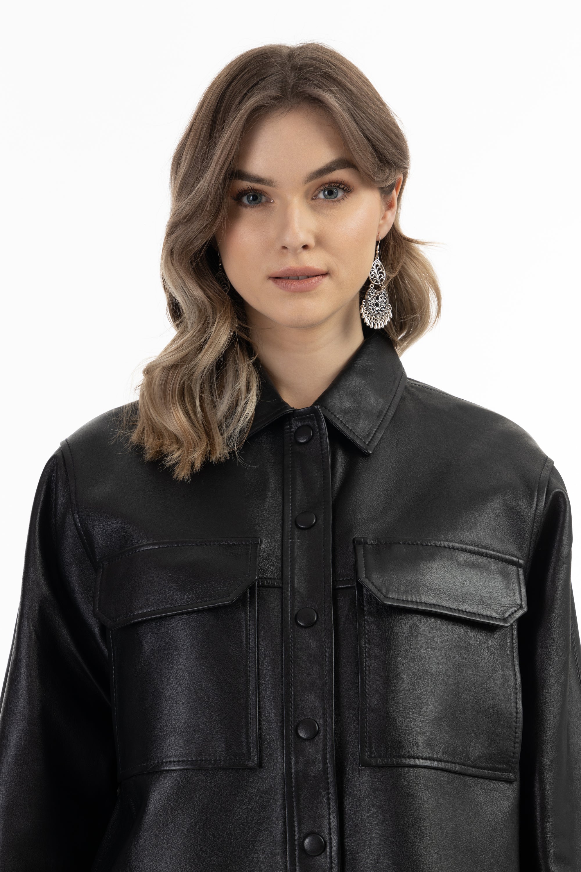DreiMaster Vintage Women's Leather Shirt - Image 5
