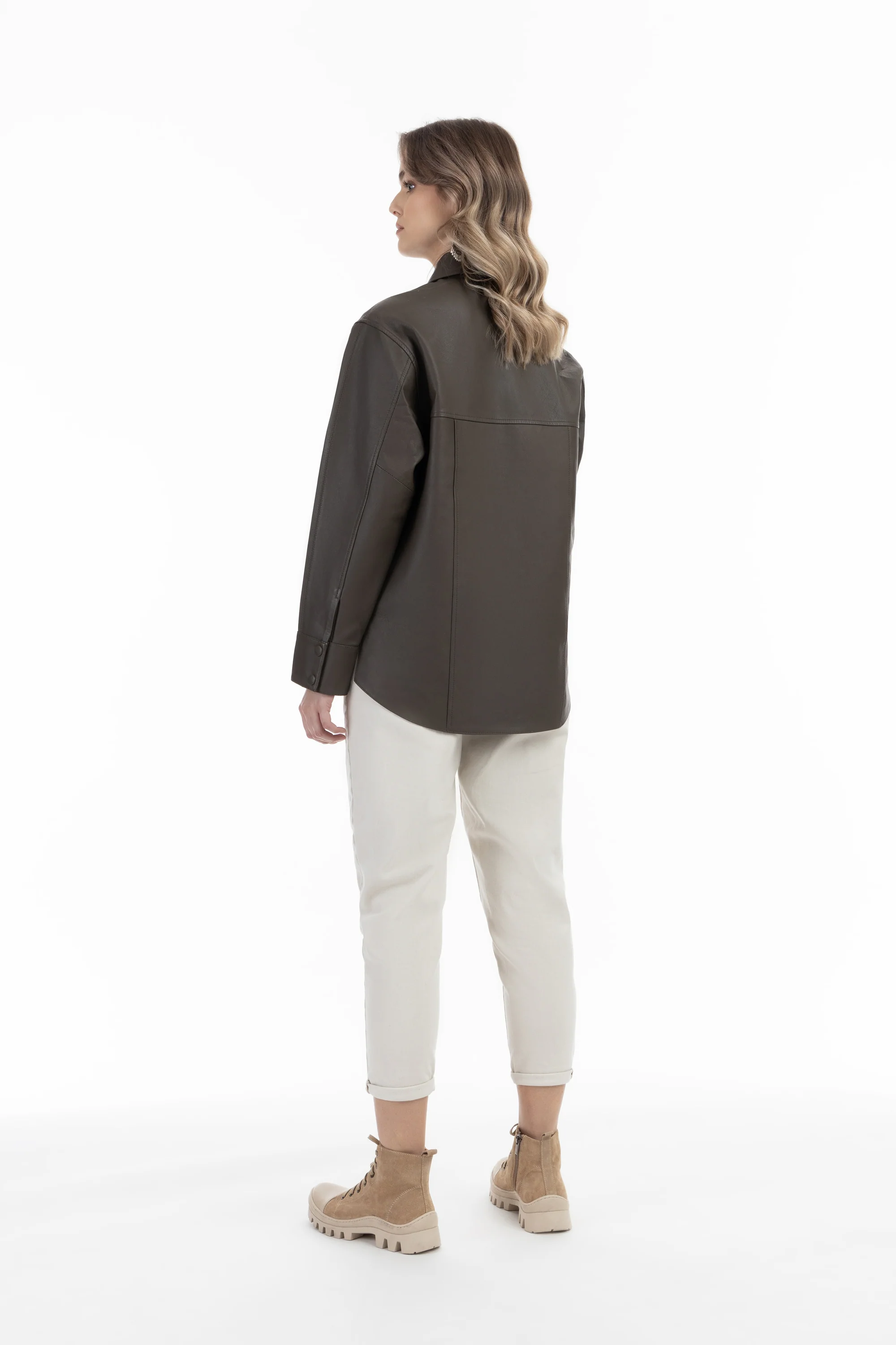 DreiMaster Vintage Women's Leather Shirt - Image 9