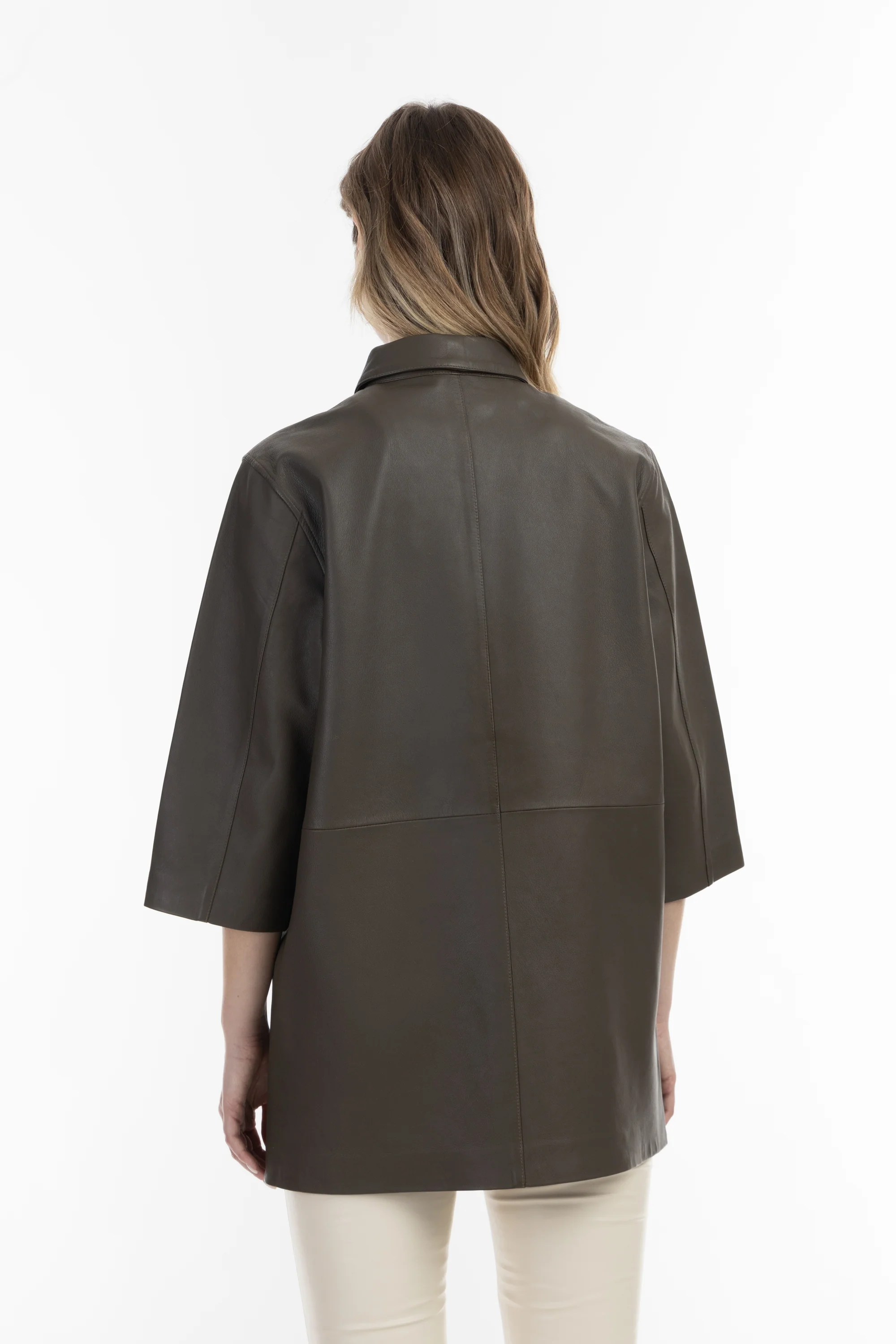 DreiMaster Vintage Women's Leather Shirt - Image 14