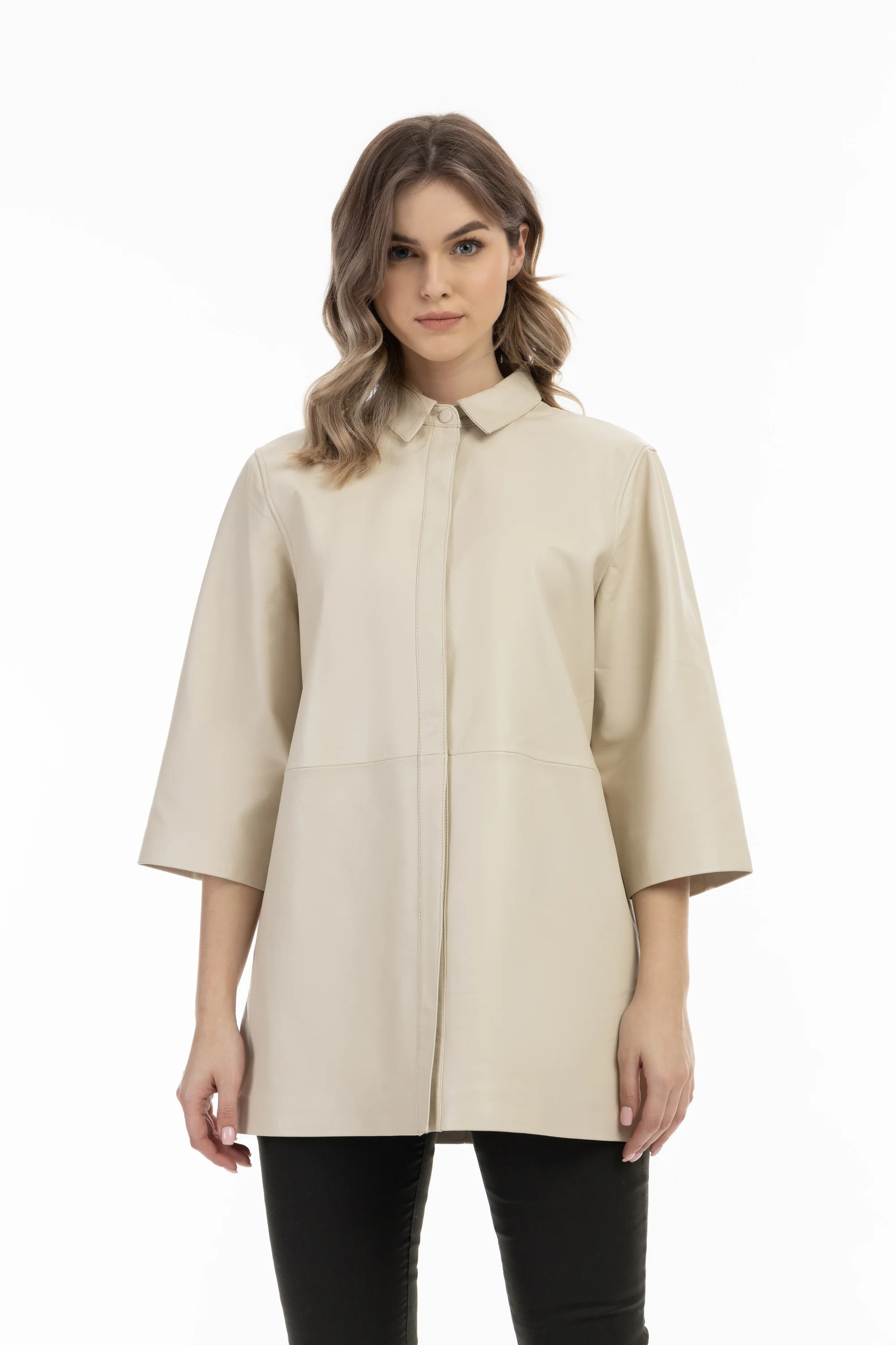 DreiMaster Vintage Women's Leather Shirt - Image 8