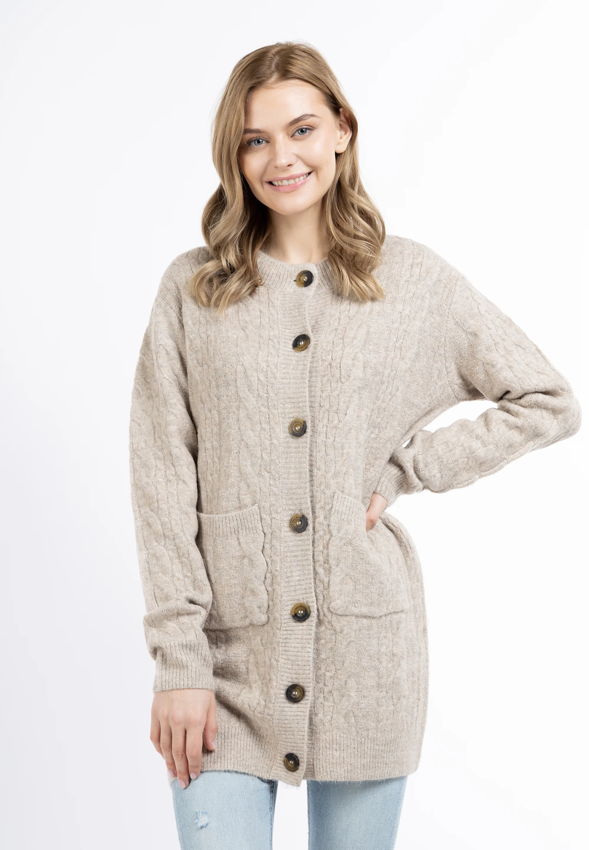 DreiMaster Vintage Women's Cardigan With Button - Image 3